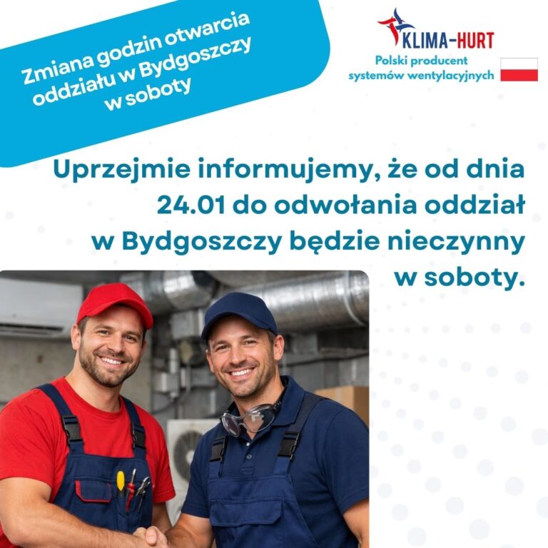 Zmiana godzin otwarcia oddziału w Bydgoszczy w soboty
