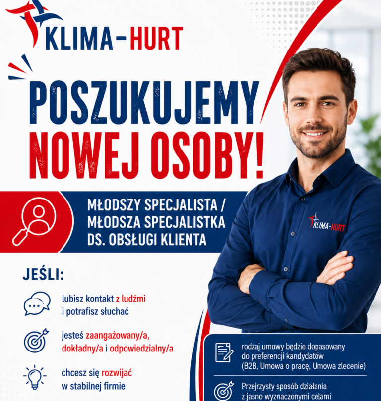 📢 POSZUKUJEMY NOWEJ OSOBY DO ZESPOŁU KLIMA-HURT!