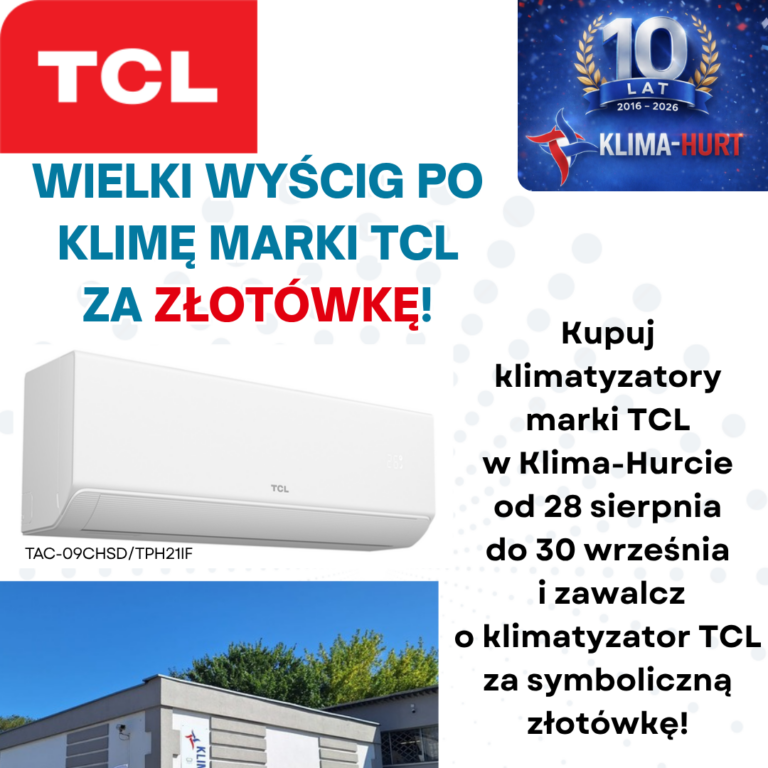 Wielki wyścig po Klimę marki TCL za ZŁOTÓWKĘ!
