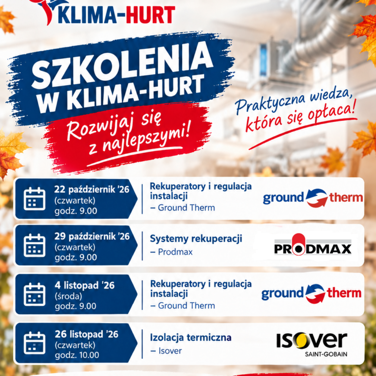 🍂 JESIENNE SZKOLENIA W KLIMA-HURT! 🔥